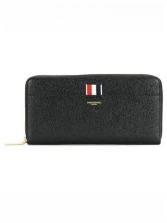 Grosgrain Tab Leather Continental Long Wallet Black - THOM BROWNE - BALAAN 2