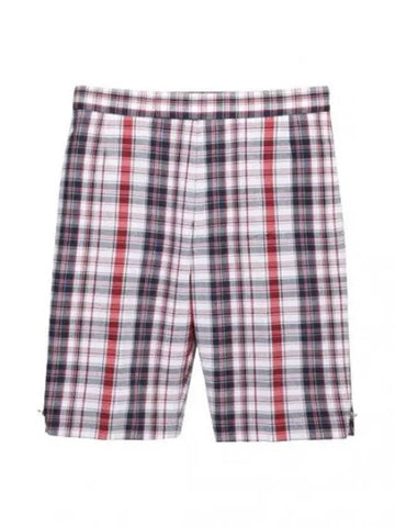 Multicolor Striped Plaid Classic Backstrap Shorts - THOM BROWNE - BALAAN 1