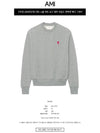 Small Heart Logo Sweatshirt Grey - AMI - BALAAN 3