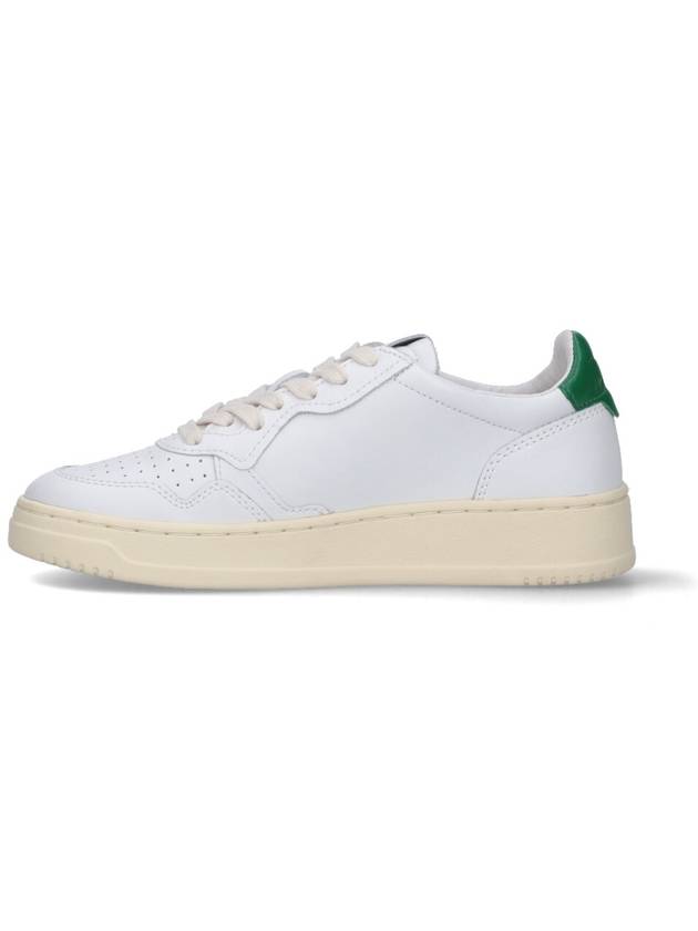 Medalist Green Tab Leather Low Top Sneakers White - AUTRY - BALAAN 4