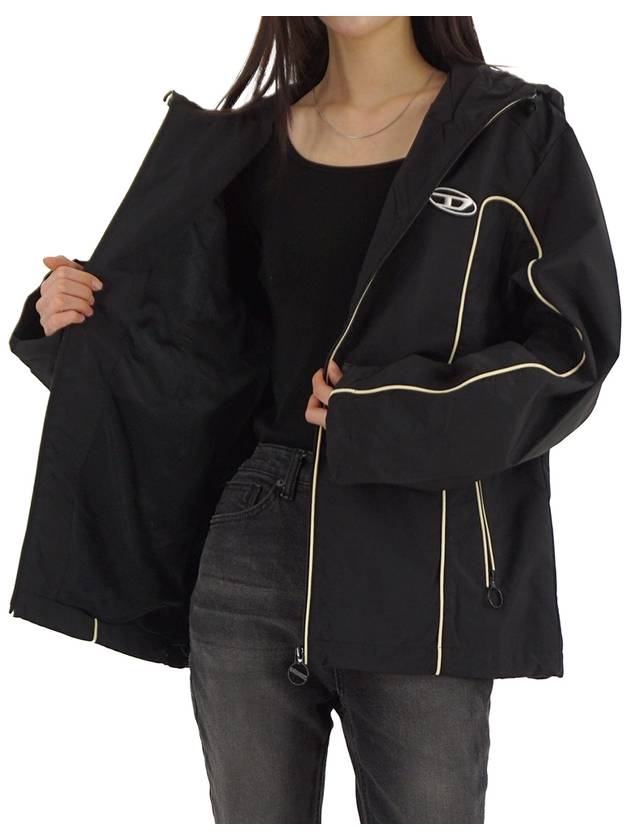 J Hives Contrast Piping Windbreaker Black - DIESEL - BALAAN 7