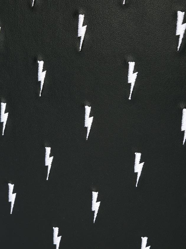 Lightning bolt embroidered clutch - NEIL BARRETT - BALAAN 4