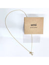 Heart Logo Chain Metal Necklace Gold - AMI - BALAAN 3