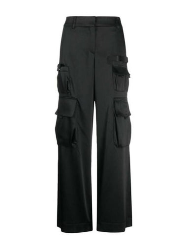 Straight Pants OWCF017S24FAB0031010 BLACK BLACK - OFF WHITE - BALAAN 1