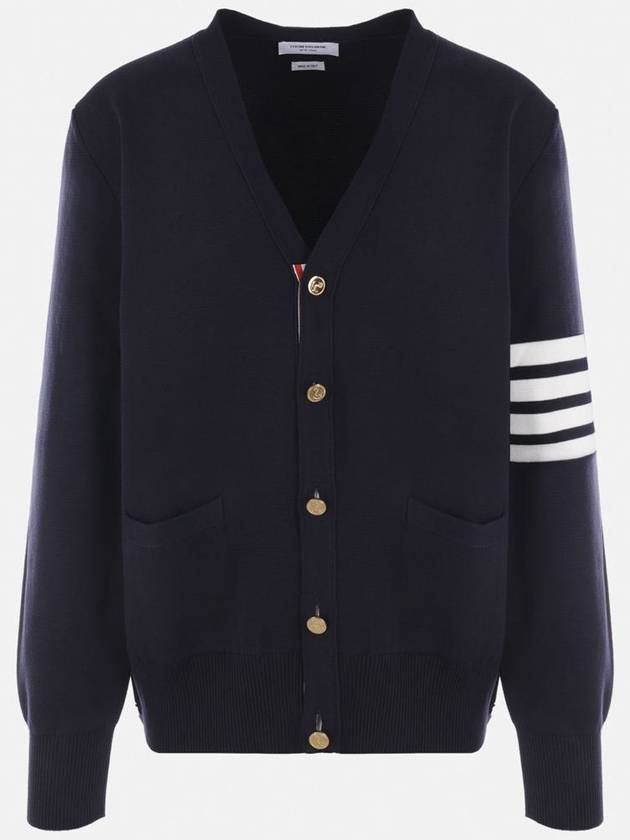 Milano Stitch 4 Bar Cardigan Navy - THOM BROWNE - BALAAN 2