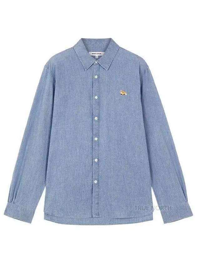 Baby Fox Classic Long Sleeve Shirt Blue - MAISON KITSUNE - BALAAN 2