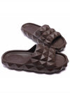 Roman Studded Turtle Slippers Brown - VALENTINO - BALAAN 6