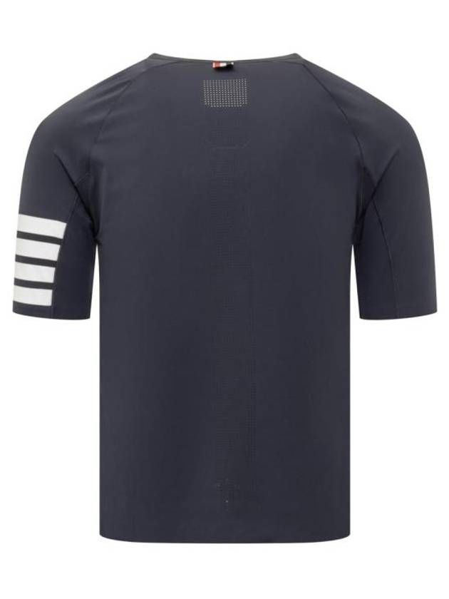 4-Bar Stripe Crew Neck Short Sleeve T-Shirt Navy - THOM BROWNE - BALAAN 3