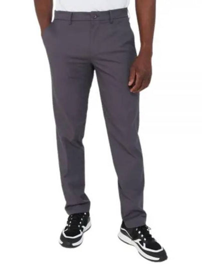 Hidden Drawcord Tapered Regular Fit Straight Pants Dark Grey - HUGO BOSS - BALAAN 2