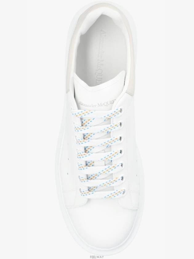 Oversized Leather Low Top Sneakers White - ALEXANDER MCQUEEN - BALAAN 6