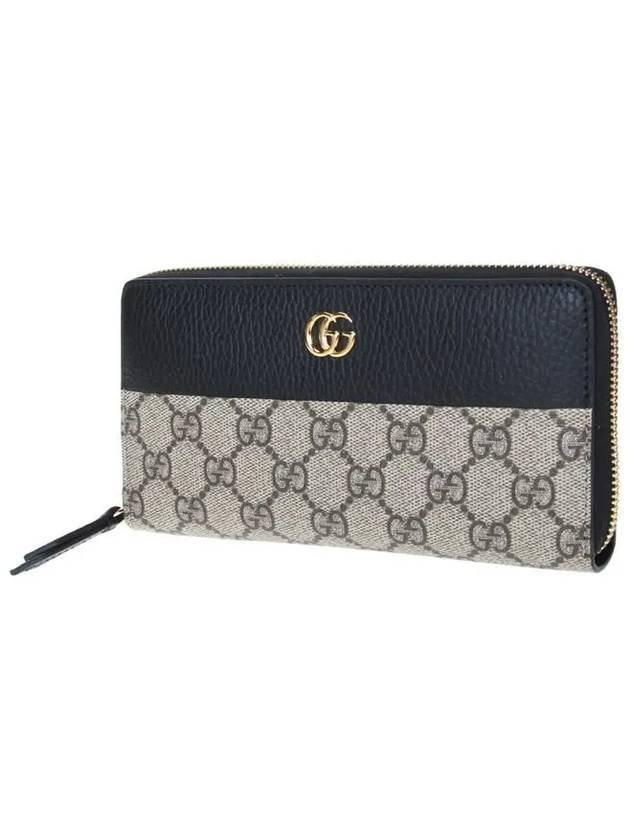 GG Marmont Zipper Long Wallet Black - GUCCI - BALAAN 3