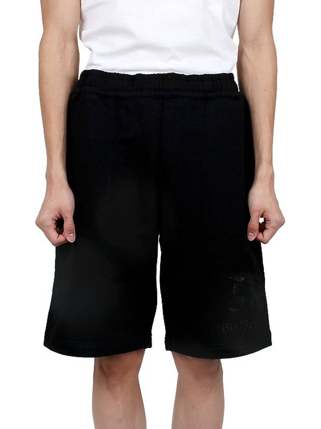 Taylor EKD Motif Cotton Shorts Black - BURBERRY - BALAAN 3