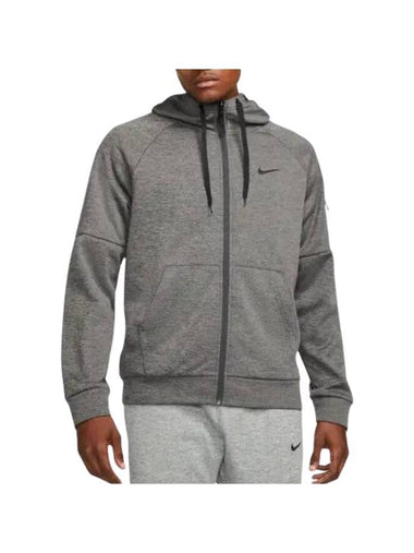 Full Zip-Up Fitness Hooded Jacket Grey - NIKE - BALAAN 1