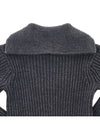 High-neck Virgin Wool Knit Top Heather Grey - AMI - BALAAN 7