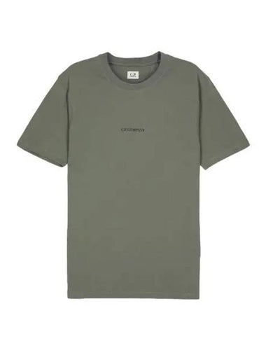 Jersey Compact Logo T Shirt Bronze Green - CP COMPANY - BALAAN 1