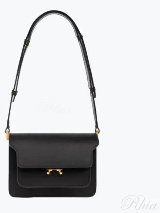 Trunk Saffiano Leather Shoulder Bag Black - MARNI - BALAAN 2