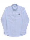 Contour Fox Head Casual Long Sleeve Shirt Blue - MAISON KITSUNE - BALAAN 2