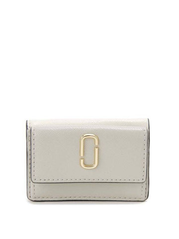 The Snapshot Mini Tri-Fold Half Wallet Dust Beige - MARC JACOBS - BALAAN 1