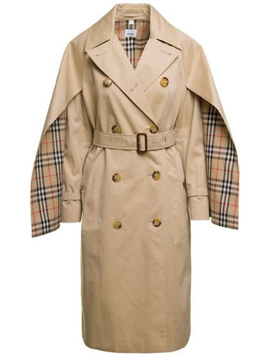 Cotton Gabardine Trench Coat Honey - BURBERRY - BALAAN 1