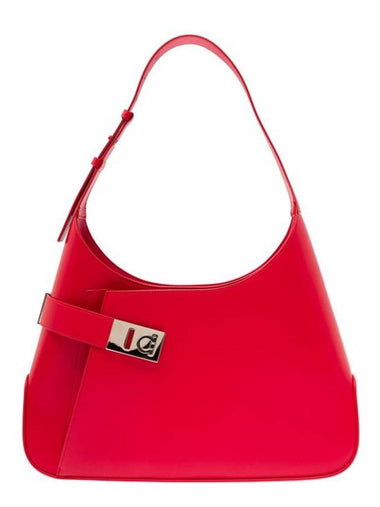 Calfskin Hobo Shoulder Bag Red - SALVATORE FERRAGAMO - BALAAN 1