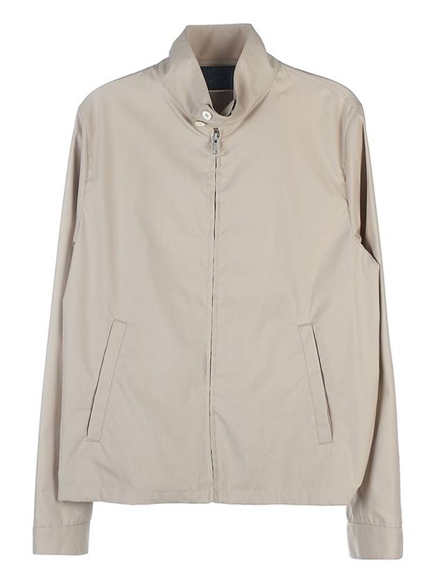 Cotton Blend Blouson Bomber Jacket Limestone - PRADA - BALAAN 2