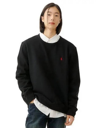 Fleece crewneck sweatshirt black - POLO RALPH LAUREN - BALAAN 2