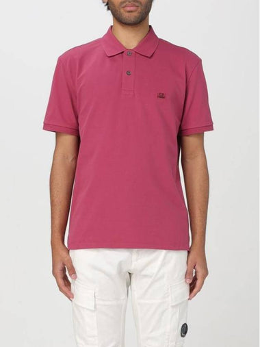 Stretch Piquet Regular Polo Shirt Pink - CP COMPANY - BALAAN 1