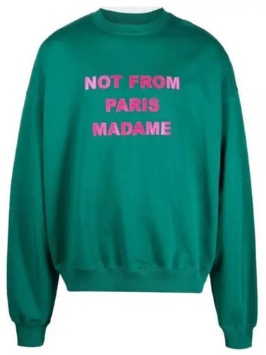 Drold Monsieur NFPM Logo Sweatshirt Green ASW102CO001 - DROLE DE MONSIEUR - BALAAN 1