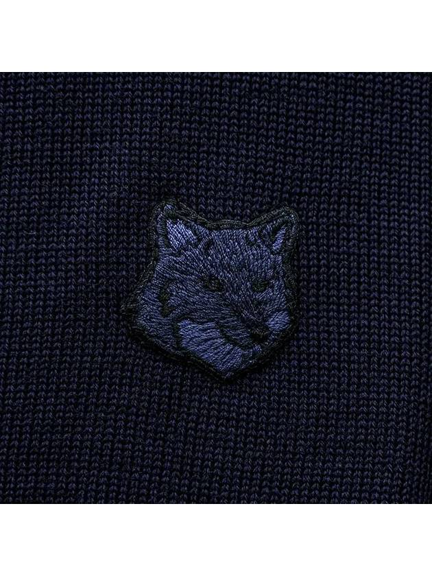 Bold Fox Head Patch Regular Cardigan Navy - MAISON KITSUNE - BALAAN 3