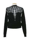 2103 1001 PERGAMINA white embroidery black knit - MARCELO BURLON - BALAAN 3