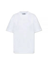 Heavy Cotton Drop Shoulder Heart Short Sleeve T-Shirt White - GANNI - BALAAN 2