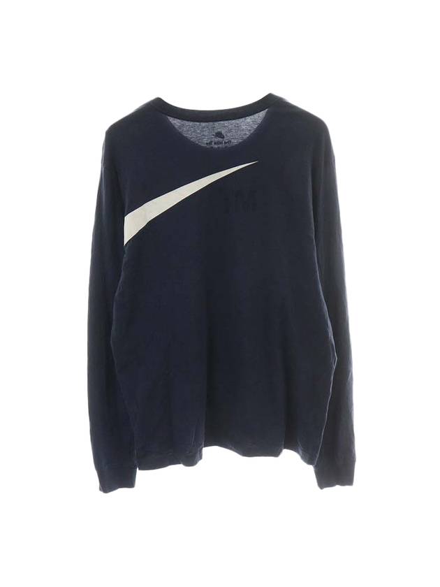 Big Swoosh Long Sleeve T-Shirt Navy - NIKE - BALAAN 1