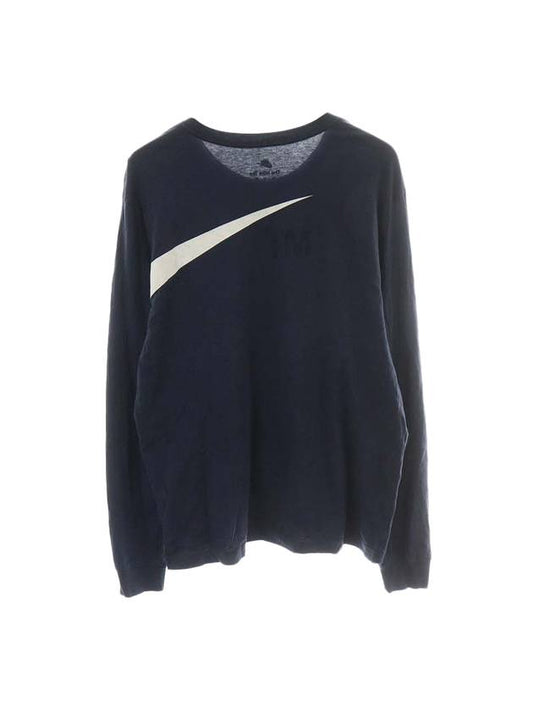 Big Swoosh Long Sleeve T-Shirt Navy - NIKE - BALAAN 1