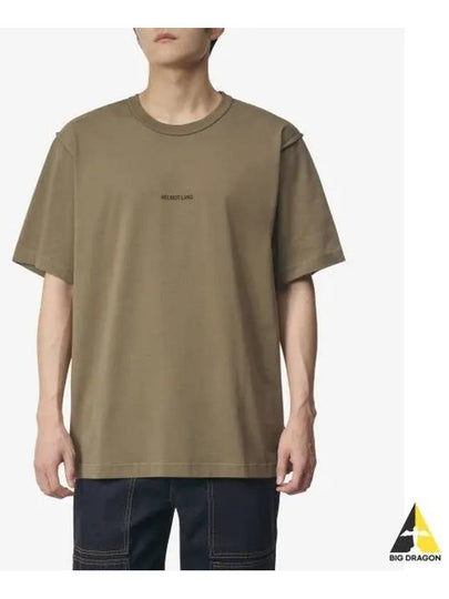 Helmut Lang Inside Out Short Sleeve T Shirt Olive N04HM510F0X - HELMUT LANG - BALAAN 2