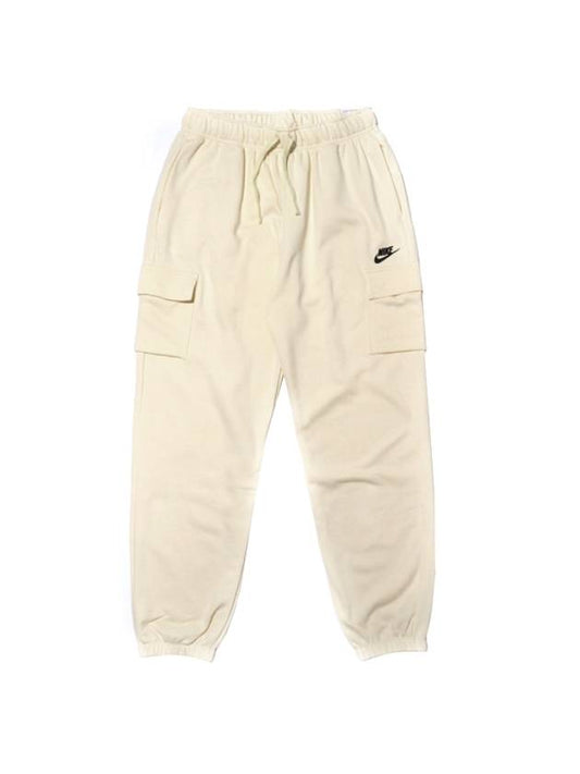 Sportswear Club Fleece Mid-Rise Cargo Pants Beige - NIKE - BALAAN 1