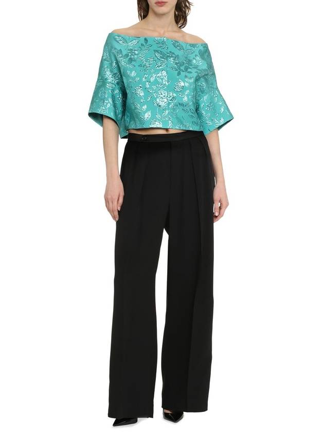 P.A.R.O.S.H. Floral Jacquard Fabric Blouse - P.A.R.O.S.H. - BALAAN 3