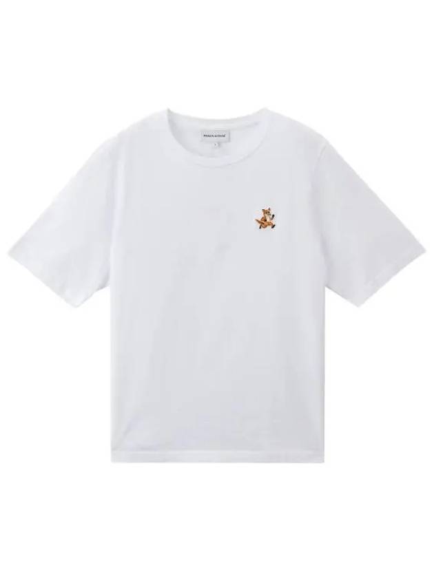 Speedy Fox Patch Comfort Short Sleeve T Shirt White - MAISON KITSUNE - BALAAN 2