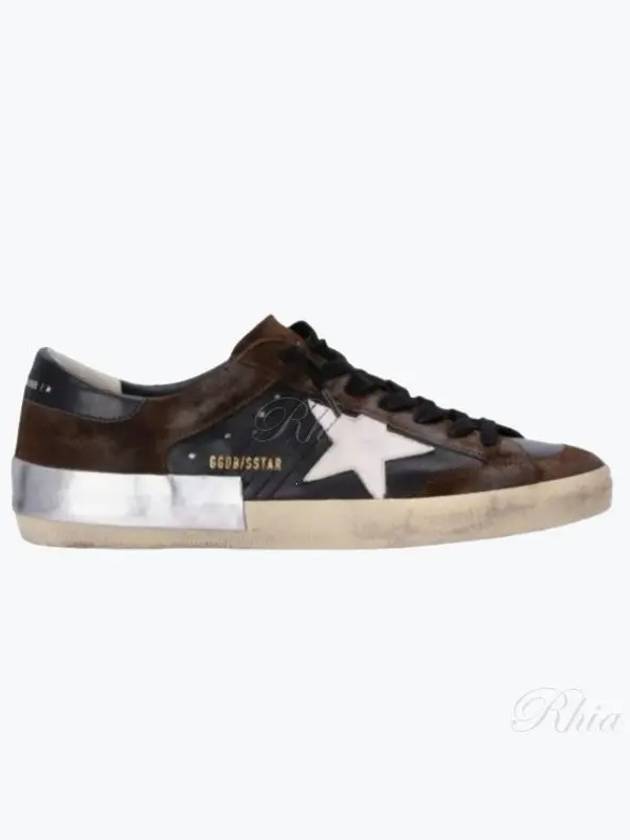 Superstar Suede Low Top Sneakers Black Brown - GOLDEN GOOSE - BALAAN 2