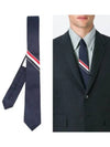 Grosgrain Stripe Classic Tie Navy - THOM BROWNE - BALAAN 2