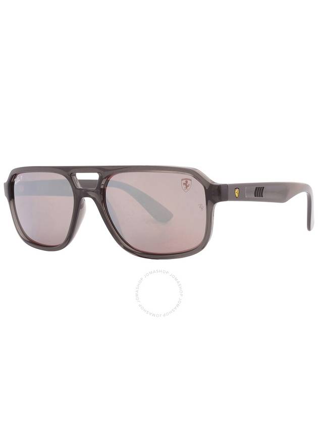 Ray Ban Polarized Purple Silver Mirror Navigator Unisex Sunglasses RB4414M F691H2 58 - RAY-BAN - BALAAN 2