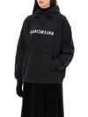 Mirror Distressed Cotton Hoodie Black - BALENCIAGA - BALAAN 5