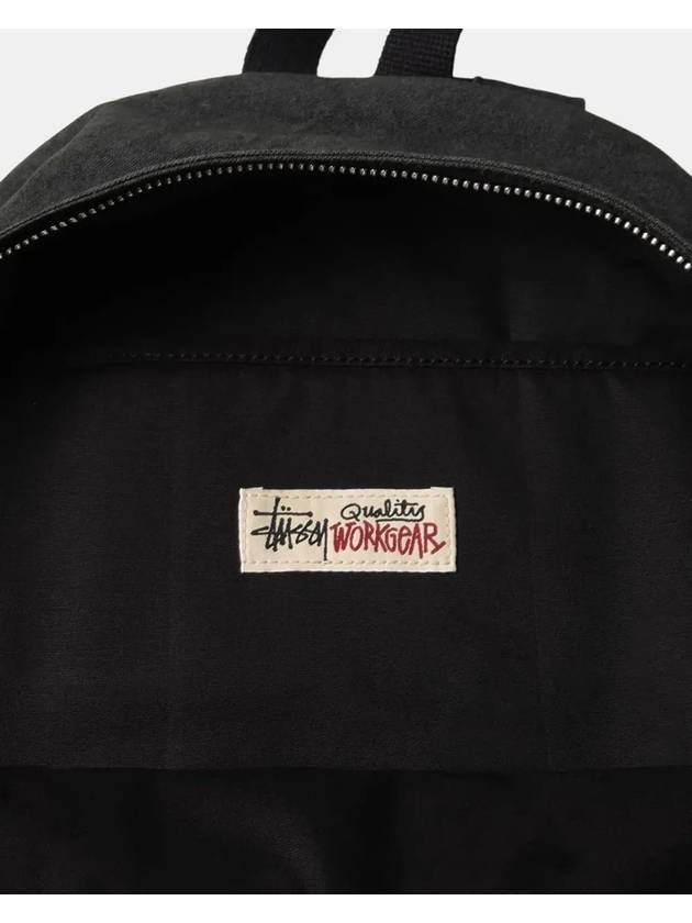 Logo Canvas Backpack Washed Black - STUSSY - BALAAN 5