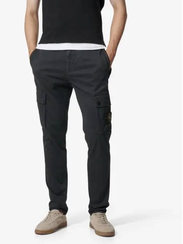 Compass Badge Cargo Straight Pants Black - STONE ISLAND - BALAAN 2