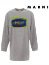 Logo Long Sleeve T-Shirt Grey - MARNI - BALAAN 3