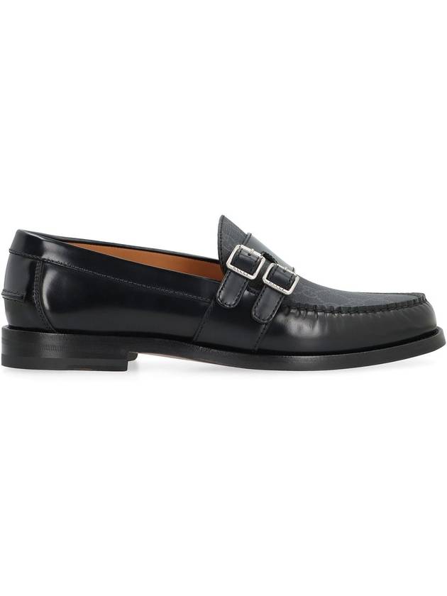 GG Buckle Leather Loafers Black - GUCCI - BALAAN 3