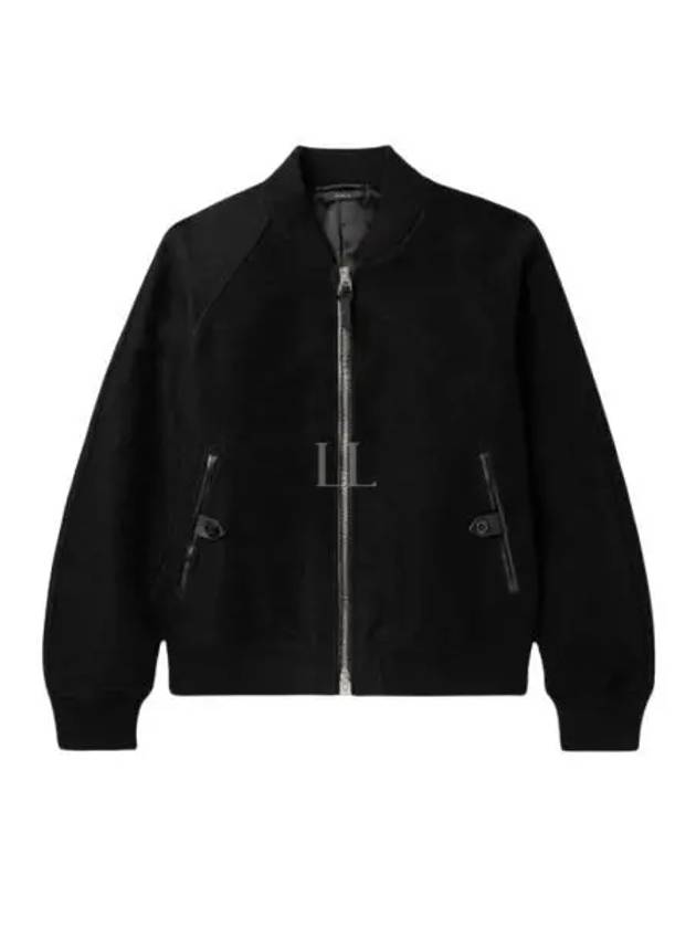 Men's Cotton Bomber Jacket Black - TOM FORD - BALAAN 2