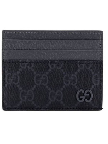 GG Detail Supreme Canvas Card Wallet Black - GUCCI - BALAAN 1