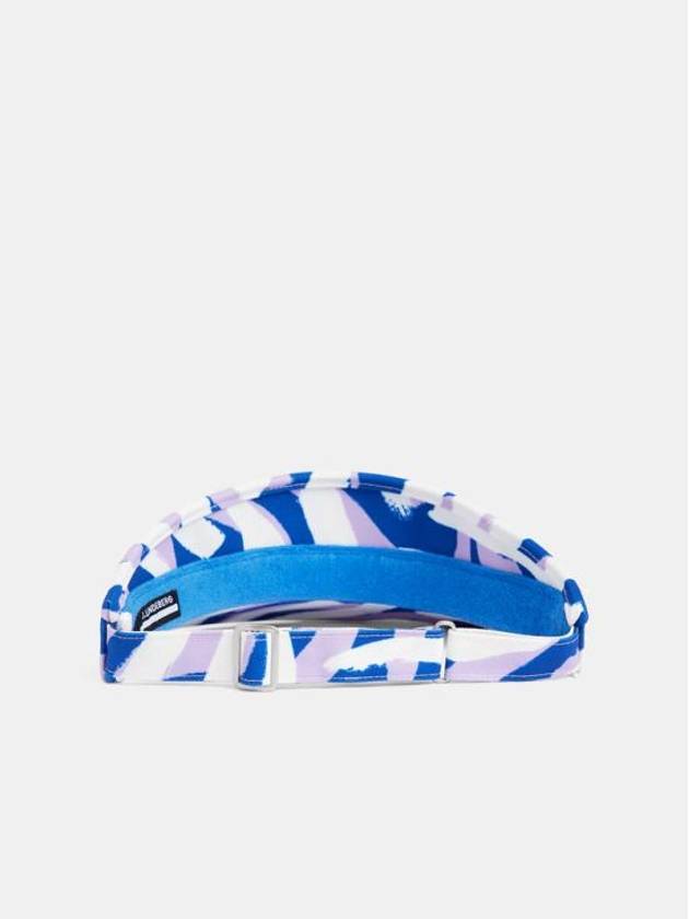 Viktor Print Embroidered Logo Visor Blue Purple - J.LINDEBERG - BALAAN 3