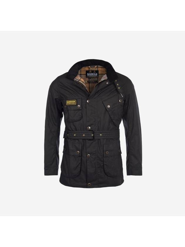 Men's International A7 Wax Slim Jacket Black - BARBOUR - BALAAN 2