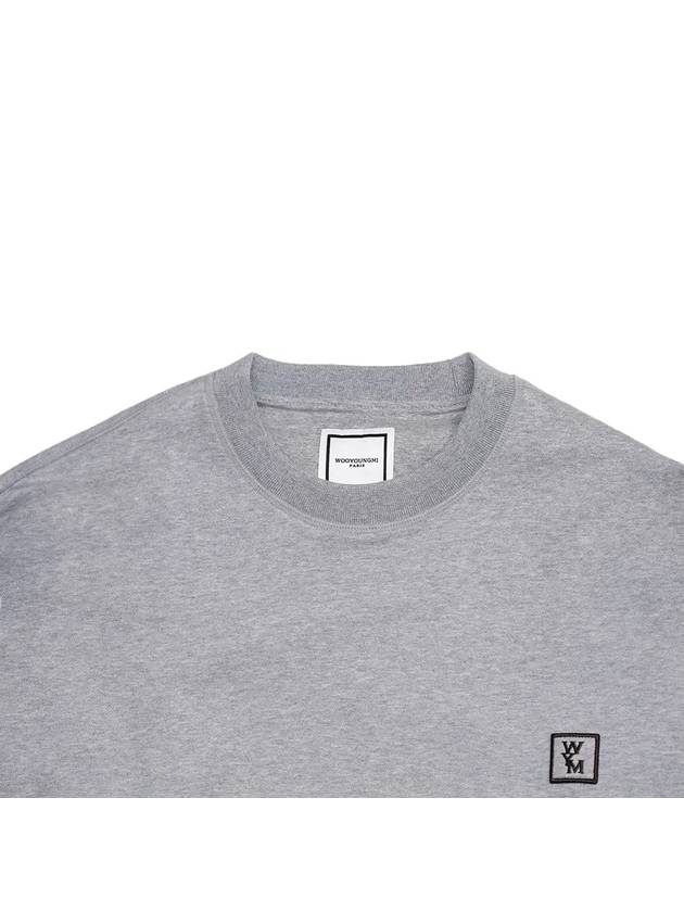 Back Logo Print Crew Neck Sweatshirt Grey - WOOYOUNGMI - BALAAN 4